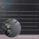 PHI VILLA Metall-Esstisch für 6 Personen im Freien mit Schirmloch