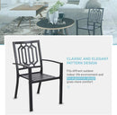 PHI VILLA 2-teilige Esszimmerstühle aus Metall für Garten, Hinterhof