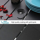 PHI VILLA 5-teiliges Terrassen-Ess-Set mit Quadratischem Stahltisch und Gepolsterten Textilene-Stühlen mit Hoher Rückenlehne