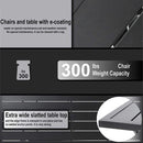 PHI VILLA 7-teiliges Terrassen-Ess-Set mit Rechteckigem Terrassentisch und 6 Stapelbaren Metallstühlen