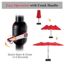 PHI VILLA 15 Fuß Doppelseitiger Extra Großer Zwillingsschirm für die Terrasse