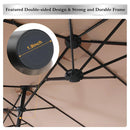 PHI VILLA 15 Fuß Doppelseitiger Extra Großer Zwillingsschirm für die Terrasse