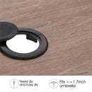 PHI VILLA 5-teiliges Terrassen-Ess-Set aus Metallstahl mit 1 Tisch in Holzoptik und 4 Stapelbaren Stühlen mit Muster