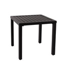 PHI VILLA Schwarzer Kleiner Quadratischer Metall-Bistro-Kaffeetisch