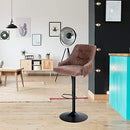 PHI VILLA Höhenverstellbarer Drehbarer Küchenbarhocker aus PU-Leder, 1 STK