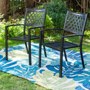 PHI VILLA 2-teilige Esszimmerstühle aus Metall für Garten, Hinterhof