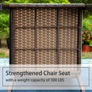 Sophia & William Gepolsterte PE-Rattan-Liegestühle, 2er-Set