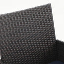 PHI VILLA Rattan-Stahl gepolsterte Patio-Sessel, Outdoor-Stühle