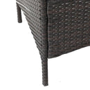 PHI VILLA Rattan-Stahl gepolsterte Patio-Sessel, Outdoor-Stühle