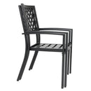 PHI VILLA 2-teilige Esszimmerstühle aus Metall für Garten, Hinterhof