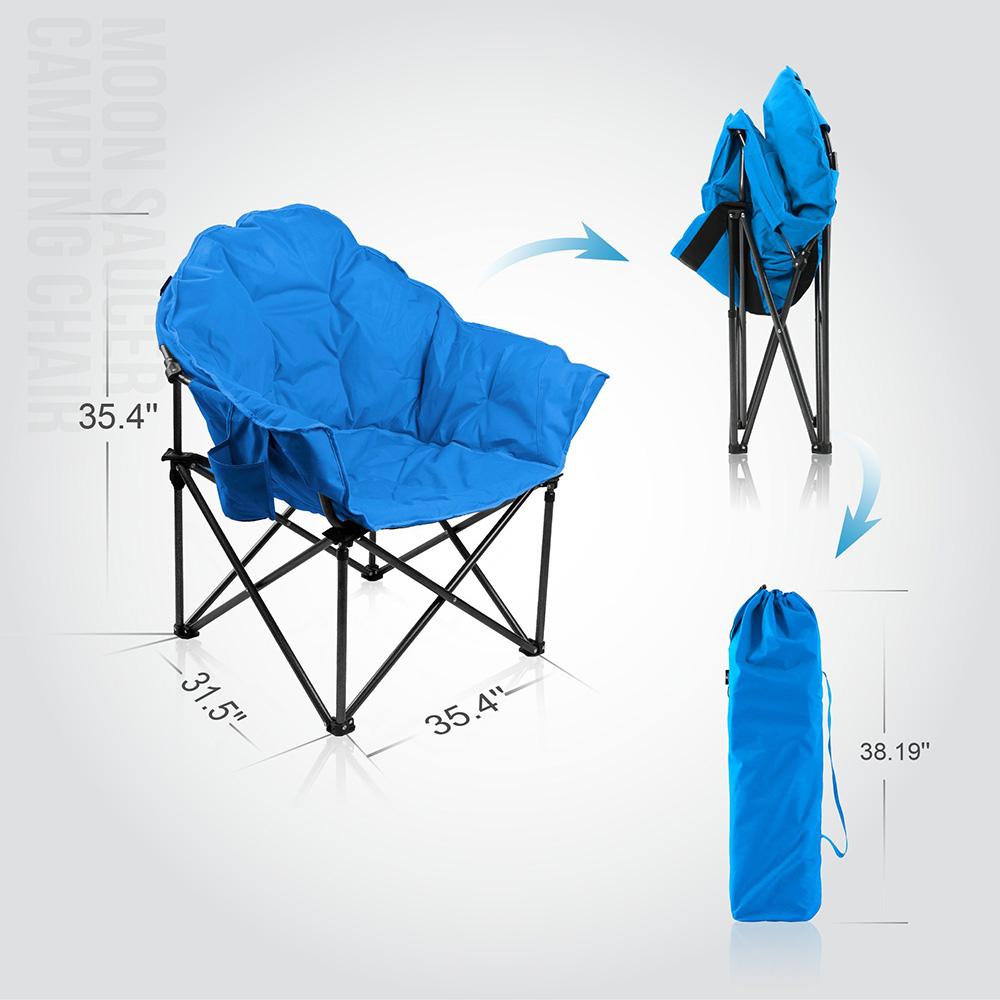 moon chair campingstuhl ALPHA CAMP Untertasse Klappbarer Campingstuhl mit Tragetasche