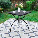 PHI VILLA Quadratischer Tisch aus Mesh-Metall für den Außenbereich