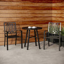 PHI VILLA Bistro-Set aus Metall für den Außenbereich, Bestehend aus 1 Runden Tisch und Stapelbaren Stühlen