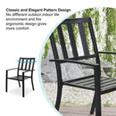 PHI VILLA 2-teilige Esszimmerstühle aus Metall für Garten, Hinterhof