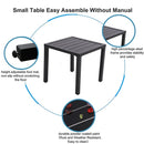 PHI VILLA 3-teiliges Outdoor-Bistro-Set mit Beistelltisch und 2 Stapelbaren Stühlen