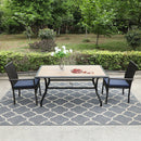 PHI VILLA Rechteck Terrassen Esstisch aus PVC in Holzoptik