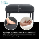 PHI VILLA Quadratischer Barhocker aus PU-Leder mit stabilem Metallgestell