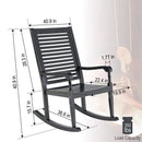 PHI VILLA Outdoor Schaukelstuhl aus Akazienholz für Garten und Innenbereich