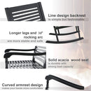 PHI VILLA Outdoor Schaukelstuhl aus Akazienholz für Garten und Innenbereich